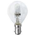 Lusion Fancy Round Halogen Light Bulb B15 240V 28W Clear 30214