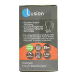 Lusion Fancy Round Halogen Light Bulb B22 240V 28W Clear 30202