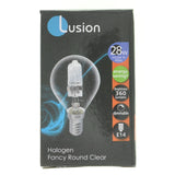 Lusion Fancy Round Halogen Light Bulb E14 240V 28W Clear 30210