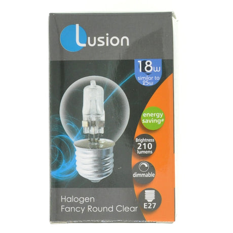 Lusion Fancy Round Halogen Light Bulb E27 240V 18W Clear 30204