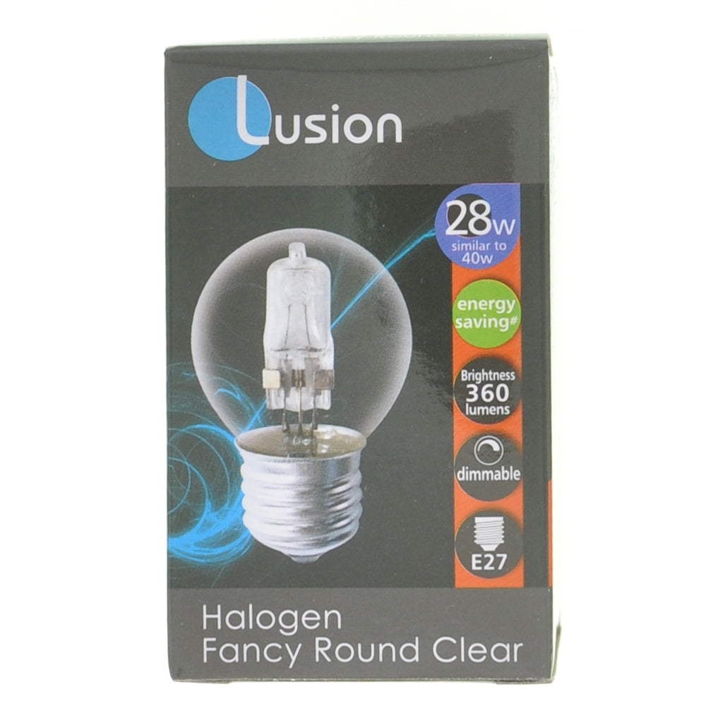 Lusion Fancy Round Halogen Light Bulb E27 240V 28W Clear 30206