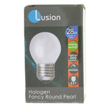 Lusion Fancy Round Halogen Light Bulb E27 240V 28W Pearl 30207