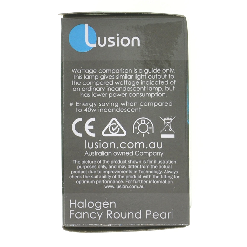 Lusion Fancy Round Halogen Light Bulb E27 240V 28W Pearl 30207