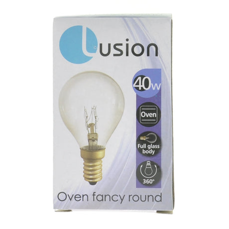 Lusion Fancy Round Oven Light Bulb E14 250V 40W Clear 300°C 45015