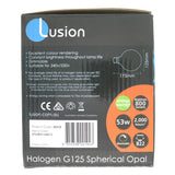 Lusion G125 Spherical Halogen Light Bulb B22 240V 53W Opal 30310