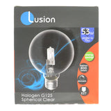 Lusion G125 Spherical Halogen Light Bulb E27 240V 53W Clear 30309