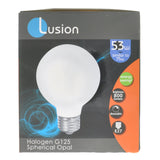 Lusion G125 Spherical Halogen Light Bulb E27 240V 53W Opal 30311