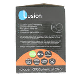 Lusion G95 Spherical Halogen Light Bulb B22 240V 42W Clear 30304