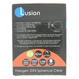 Lusion G95 Spherical Halogen Light Bulb E27 240V 42W Clear 30305