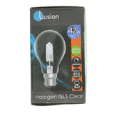 Lusion GLS Halogen Light Bulb B22 240V 42W Clear 30022