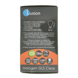 Lusion GLS Halogen Light Bulb E27 240V 28W Clear 30028