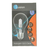 Lusion GLS Halogen Light Bulb E27 240V 42W Clear 30030