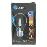 Lusion GLS Halogen Light Bulb E27 240V 52W Clear 30032