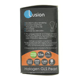 Lusion GLS Halogen Light Bulb E27 240V 52W Pearl 30033