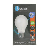 Lusion GLS Halogen Light Bulb E27 240V 70W Pearl 30035