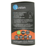 Lusion GLS Halogen Light Bulb E27 240V 70W Pearl 30035