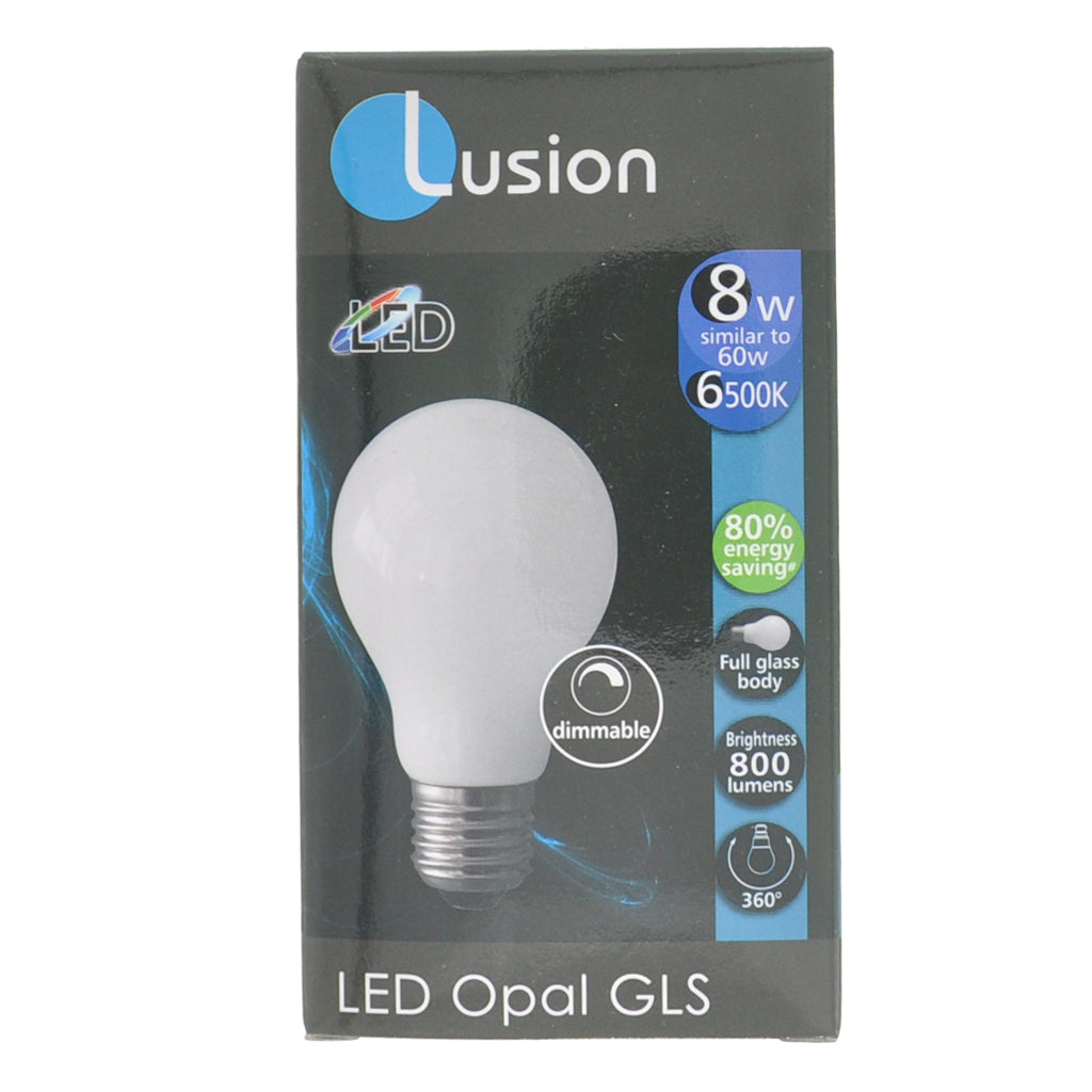 Lusion GLS LED Light Bulb E27 240V 8W C/DL 20427