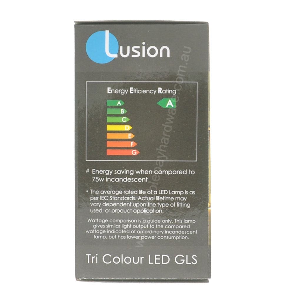 Lusion GLS Tri Colour LED Light Bulb E27 240V 10W 20600