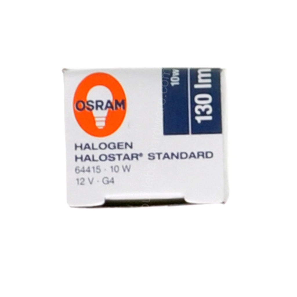 OSRAM HALOSTAR Bi-Pin Halogen Light Bulb G4 12V 10W Clear 64415