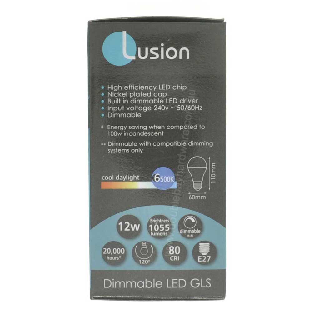 Lusion GLS LED  Light Bulb E27 240V 12W C/DL Opal 20423