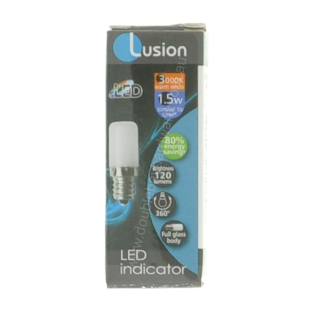 Lusion LED Indicator Bulb E12 240V 1.5W W/W Opal 20300