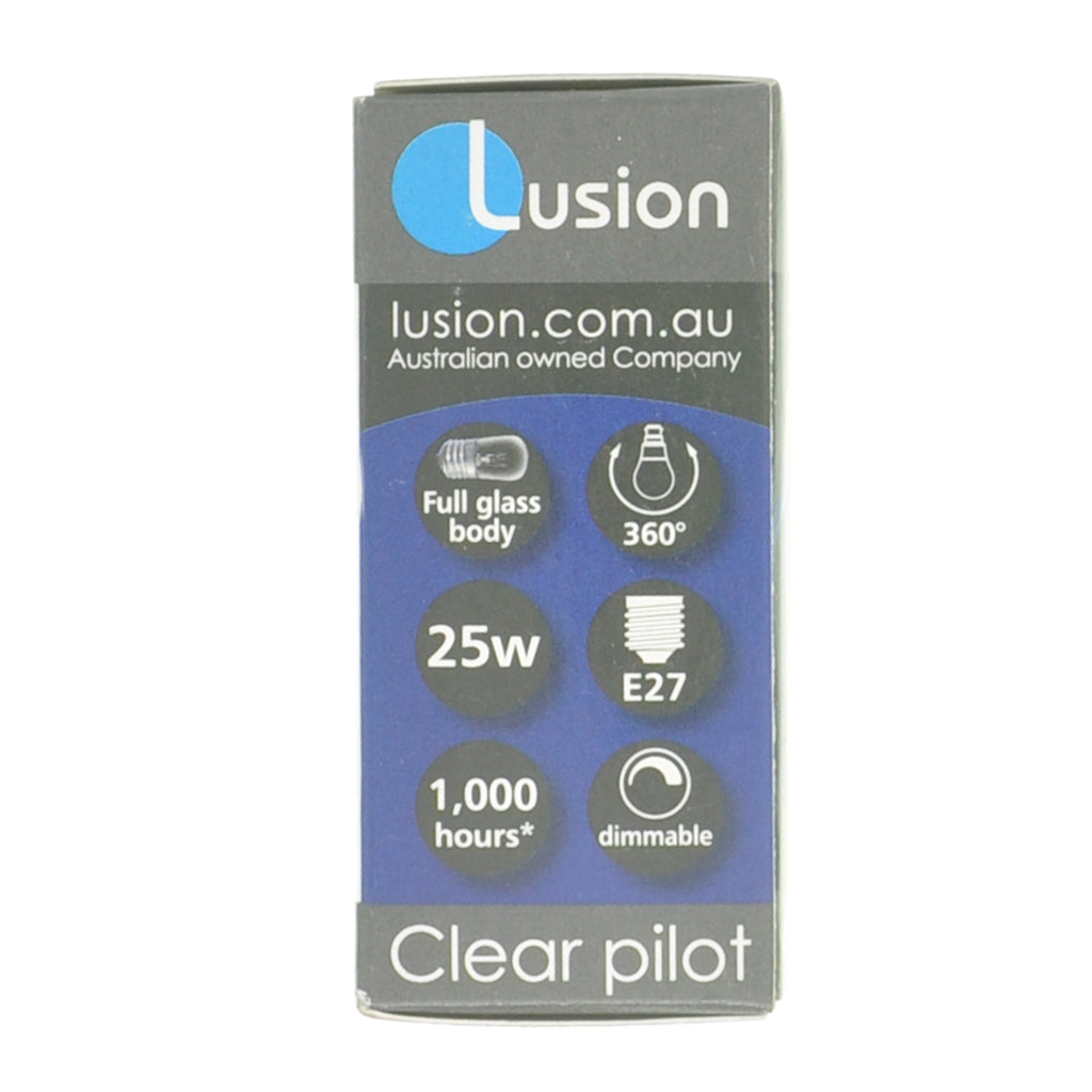 Lusion Pilot Incandescent Light Bulb E27 240V 25W Clear 45004