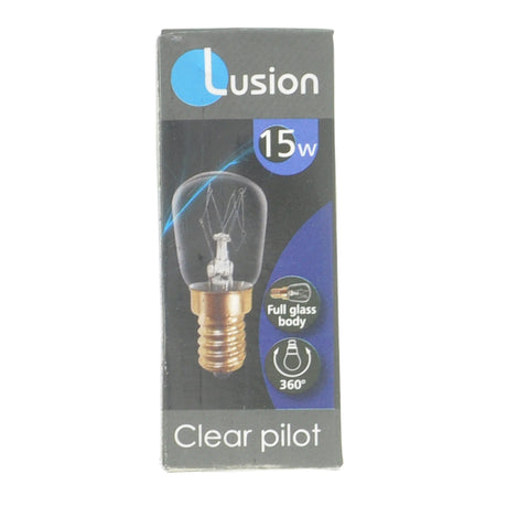 Lusion Pilot Light Bulb E14 240V 15W Clear 45007