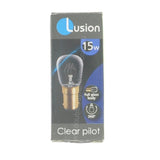 Lusion Pilot Incandescent Light Bulb B15 240V 15W Clear 45005