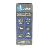 Lusion Pilot Incandescent Light Bulb B15 240V 15W Clear 45005