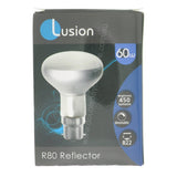 Lusion R80 Incandescent Reflector Light Bulb B22 240V 60W 30711