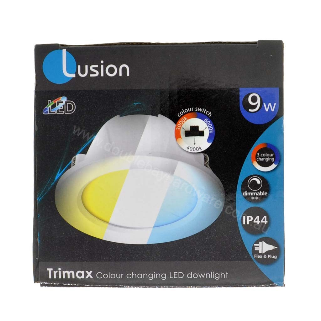 Lusion Trimax Colour Changing LED Downlight 9W IP44 90mm 50080-1