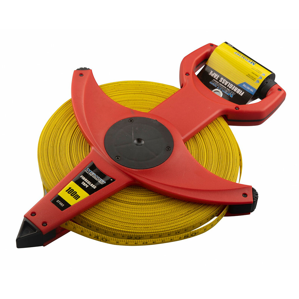 MEDALIST Fibreglass Open Reel Tape Measure 100M 07493