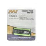 MI CTB79 2.4V NiMH Cordless Phone Battery For Panasonic HHR-P105, HHR-P105A