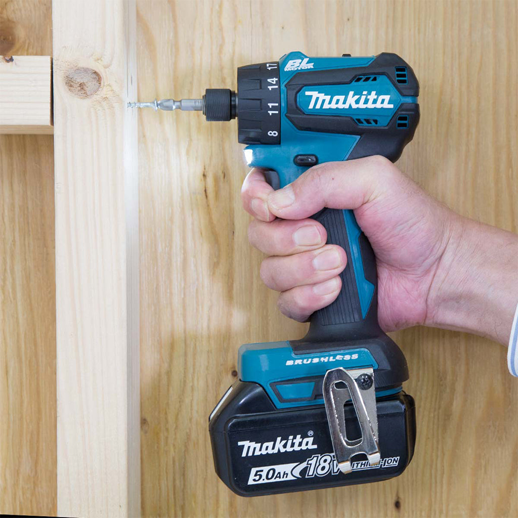 Makita 18V Li ion Cordless Brushless Compact Driver Drill Skin DDF083Z Double Bay Hardware