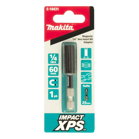 Makita Impact XPS Magnetic Insert Bit Holder 60mm E-10431