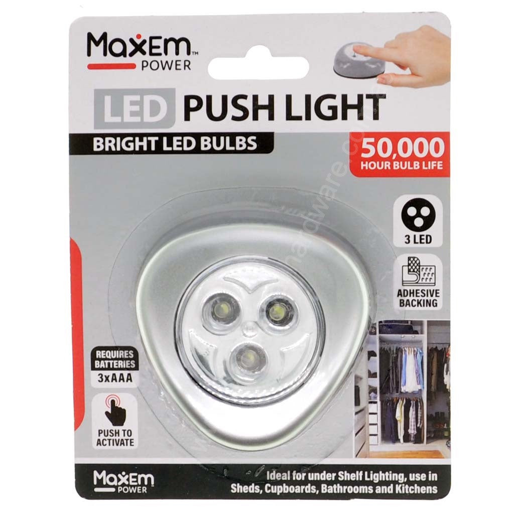 MaxEm 3LED Adhesive Push Light ELS-0202