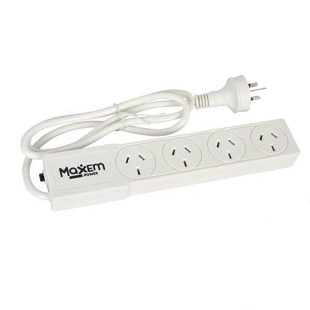 MaxEm 4 way Power Board 10A With Overload Protection White ELS-0164