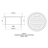 Mildon Grate Round in Chrome 100mm 1052T