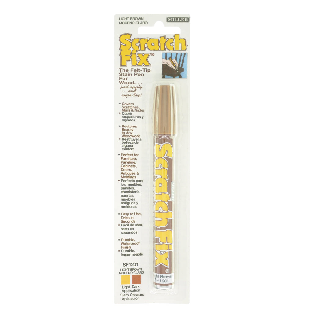 Miller Scratch Fix Furniture Touch Up Pen Light Brown SFPLB