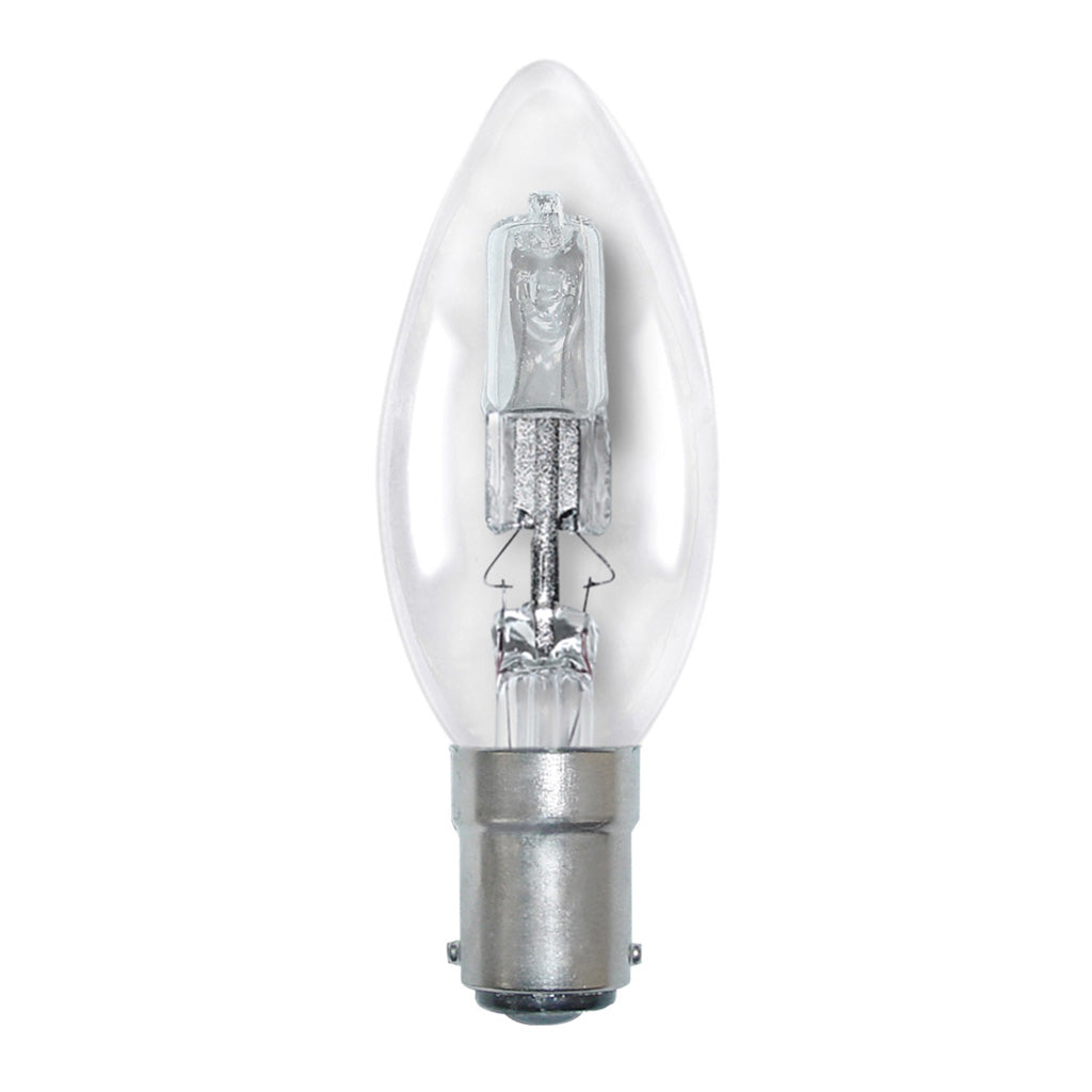 National nls Candle Halogen Light Bulb B15 240V 28W Clear 10289NLS