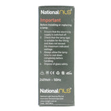 National nls Candle Halogen Light Bulb B22 240V 18W Clear