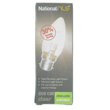 National nls Candle Halogen Light Bulb B22 240V 28W Clear 10287NLS