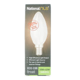 National nls Candle Halogen Light Bulb E14 240V 28W Frost