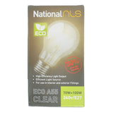 National nls GLS Halogen Light Bulb E27 240V 70W Clear 10330NLS