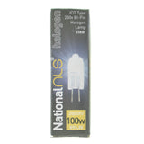 National nls JCD Bi-Pin Halogen Light Bulb GY6.35 250V 100W