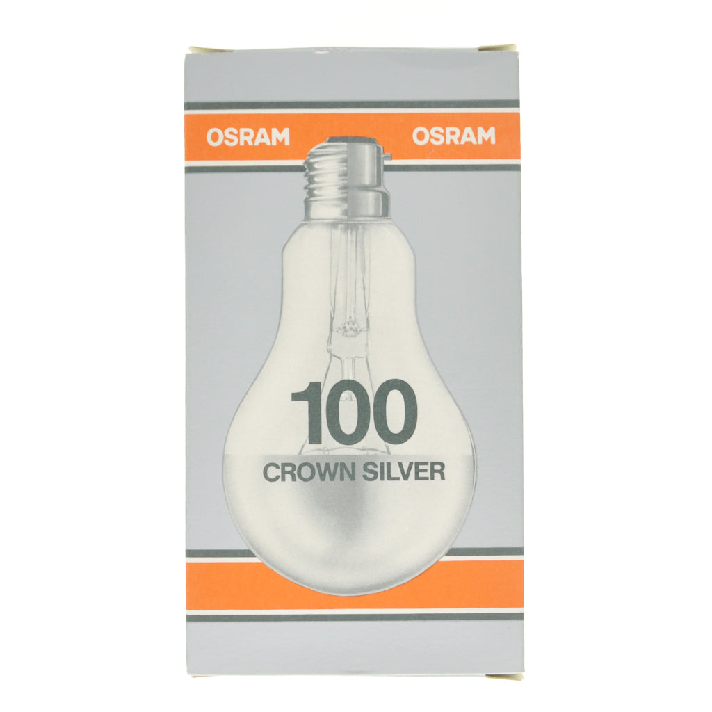 OSRAM Crown Silver Top Incandescent Light Bulb B22 240V 100W