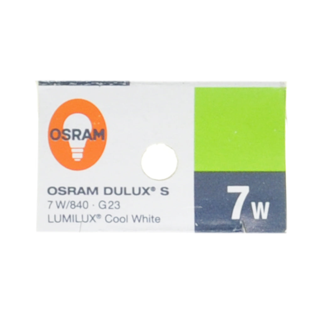 OSRAM DULUX S Compact Fluorescent Light Bulb G23 7W/840