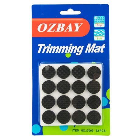 OZBAY 32 Pieces Round Shape Rubber Trimming Mat 20x20x5mm 7009