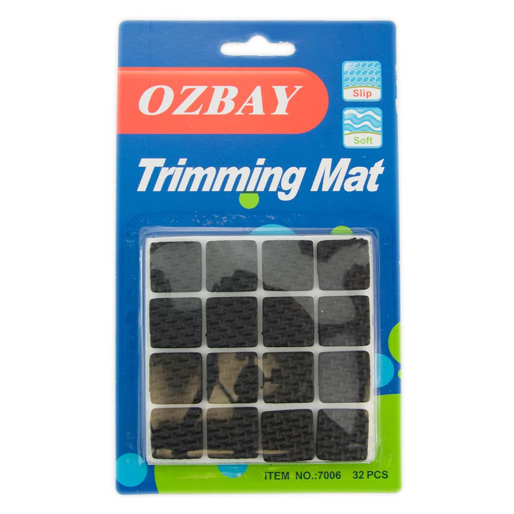 OZBAY 32 Pieces Square Rubber Trimming Mat 20x20x5mm 7006