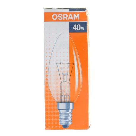 Osram Candle Incandescent Light Bulb E14 240V 40W Clear ZS230-40B